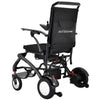 Image of Matrix Ultra Carbon Fiber Portable Electric Wheelchair By Discover Your Mobility in Black Frame Left Back Side View