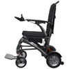 Image of Matrix Ultra Carbon Fiber Portable Electric Wheelchair By Discover Your Mobility in Black Frame Left Side View