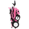 Image of Matrix Ultra Carbon Fiber Portable Electric Wheelchair By Discover Your Mobility in Pink Frame Folded Side View