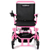 Image of Matrix Ultra Carbon Fiber Portable Electric Wheelchair By Discover Your Mobility in Pink Frame Front View