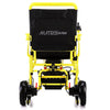 Image of Matrix Ultra Carbon Fiber Portable Electric Wheelchair By Discover Your Mobility in Yellow Frame Back View