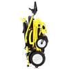 Image of Matrix Ultra Carbon Fiber Portable Electric Wheelchair By Discover Your Mobility in Yellow Frame Folded Side View