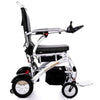 Image of Matrix Ultra Carbon Fiber Portable Electric Wheelchair in Silver Frame Left  View