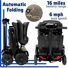 Megatrone Automatic Folding 4 Wheel Electric Scooter