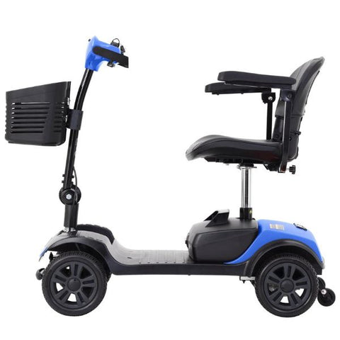 Metro Mobility M1 Lite 4-Wheel Mobility Scooter Blue Color Side View