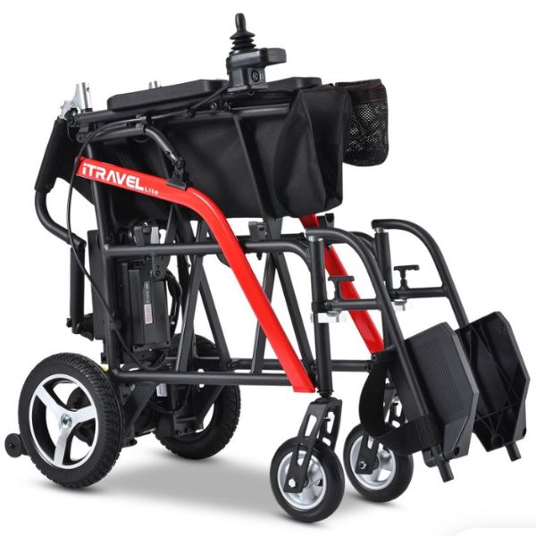 Metro Mobility iTravel Lite Folding Power Wheelchair Folded View 2