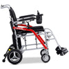 Image of Metro Mobility iTravel Lite Folding Power Wheelchair Silver COlor SIde View