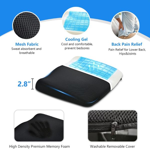 Metro Mobility iTravel Plus Folding Power Wheelchair Gel Seat Cushion 