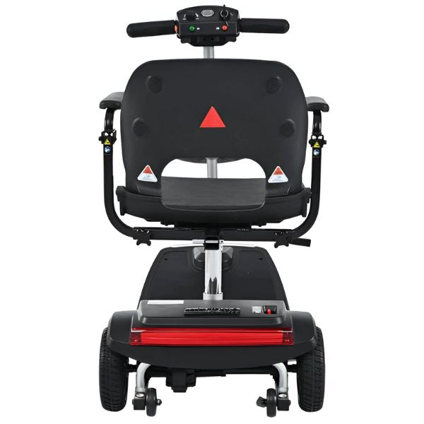 Metro Mobility Air Classic 3-Wheel Transportable Mobility Scooter Gloss Black Color Back View