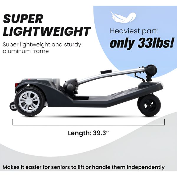 Metro Mobility Air Classic 3-Wheel Transportable Mobility Scooter Lightweight Aluminum Frame