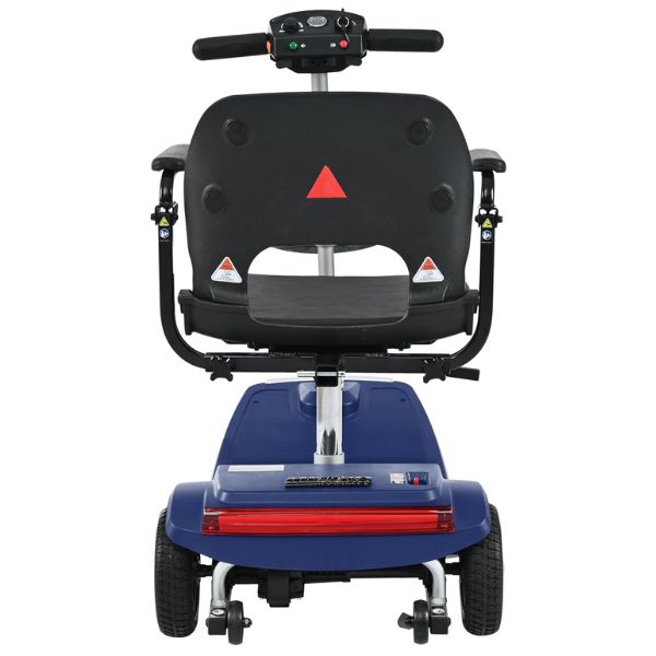 Metro Mobility Air Classic 3-Wheel Transportable Mobility Scooter in Blue Color Back View