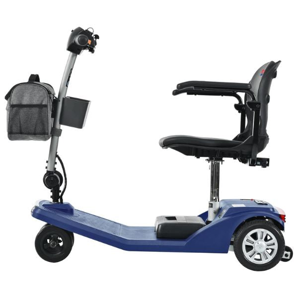 Metro Mobility Air Classic 3-Wheel Transportable Mobility Scooter in Blue Color Left Side View