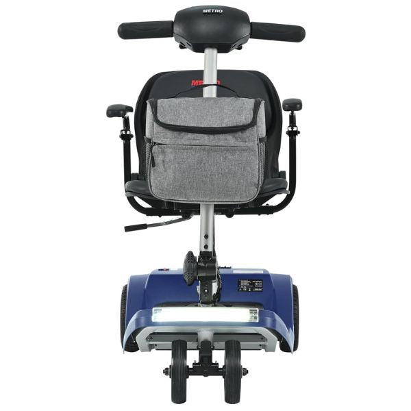 Metro Mobility Air Classic 3-Wheel Transportable Mobility Scooter in blue Color Front View