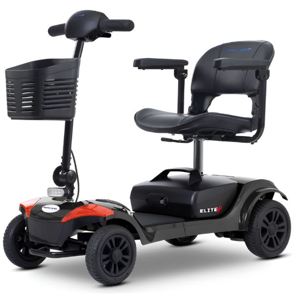 Metro Mobility Elite 4 Portable 4-Wheel Mobility Scooter in Black Coor