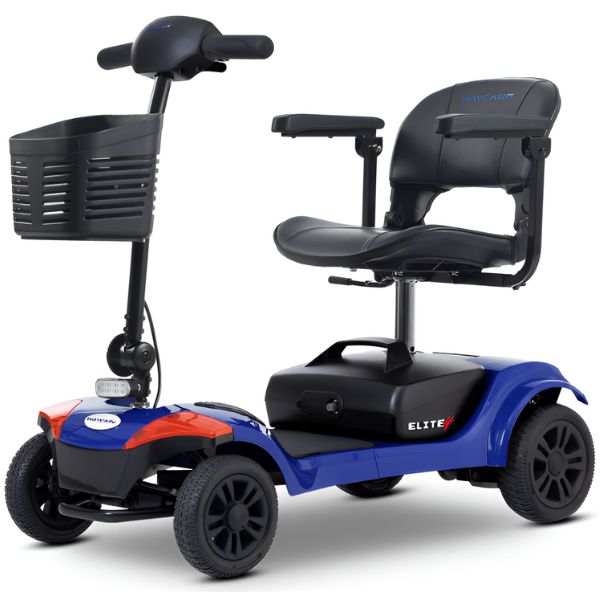 Metro Mobility Elite 4 Portable 4-Wheel Mobility Scooter in Blue Color