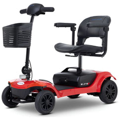 Metro Mobility Elite 4 Portable 4-Wheel Mobility Scooter in Red Coor