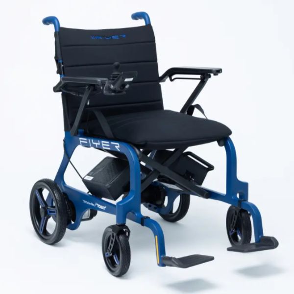 Monarch Mobility Flyer Ultra-Lightweight Folding Power Chair in Right Angle View