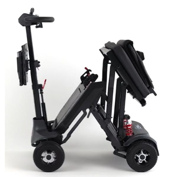 Monarch Mobility Genie Auto Folding Mobility Scooter in a Folding Position