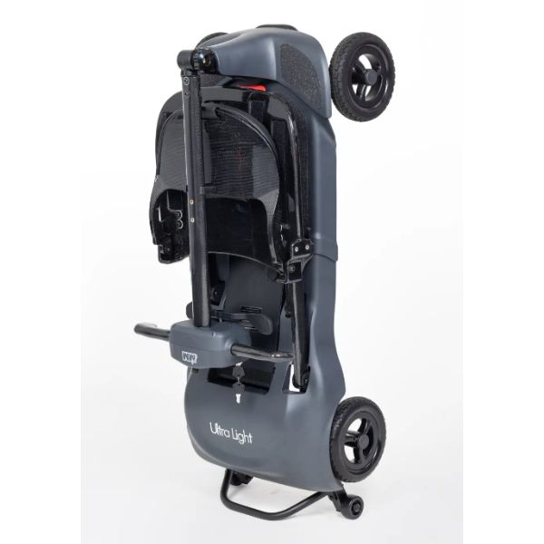 Monarch Mobility Genie Ultralight Ultra-Portable Folding Scooter in Folding Position