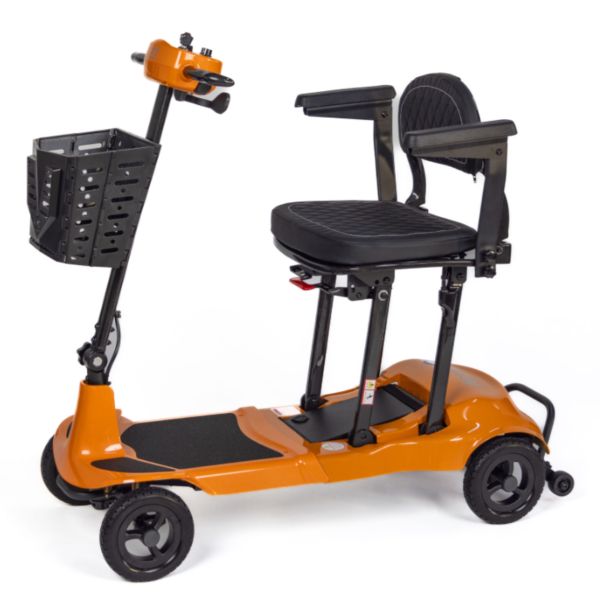 Monarch Mobility Genie Ultralight Ultra-Portable Folding Scooter in Orange