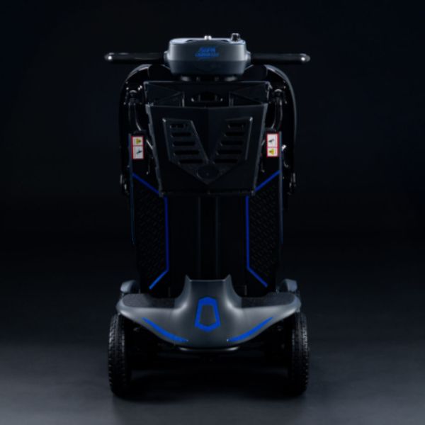 Supa Carbon Lite Ultra Lightweight Folding Mobility front view photographed against a dark studio background.