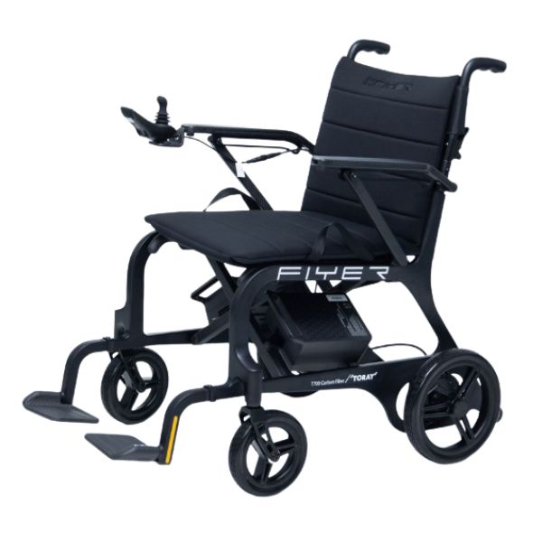 Monarch Mobility Flyer Ultra-Lightweight Folding Power Chair in Color Black