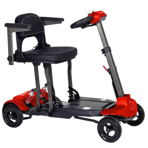 Monarch Mobility Genie Auto Folding Mobility Scooter in Red