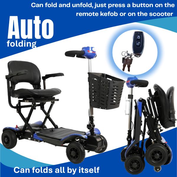 Optimus Automatic Folding Travel Electric Scooter Auto Folding Features with The KeyFob Remote