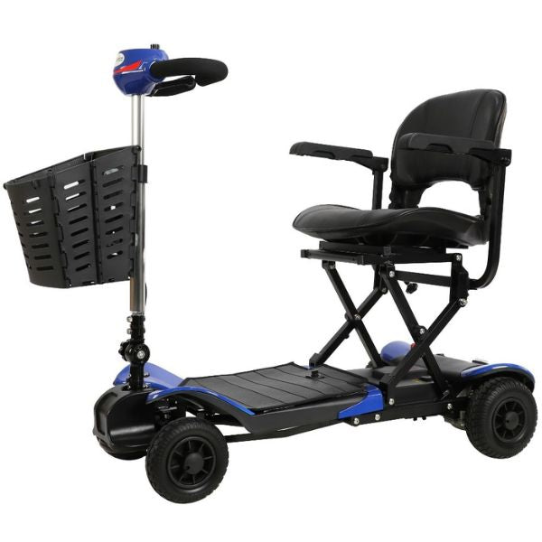 Optimus Automatic Folding Travel Electric Scooter in Carribean Blue Color