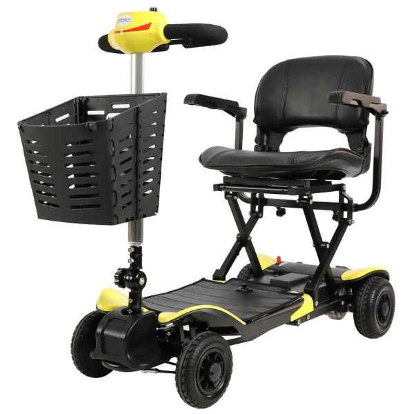 Optimus Automatic Folding Travel Electric Scooter in Marigod Yellow  Color