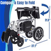 Image of Oracle Lightweight Folding Power Wheelchair Dimensions when Folded