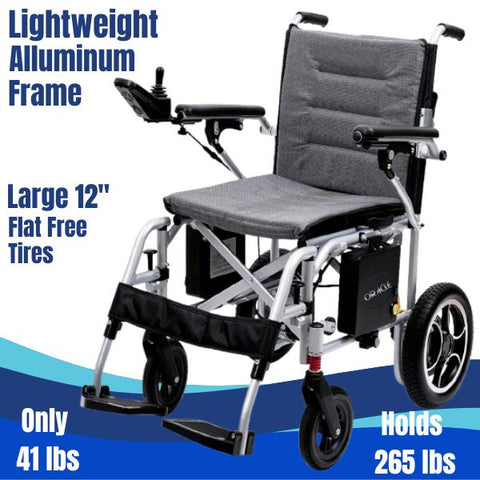 Oracle Lightweight Folding Power Wheelchair Features