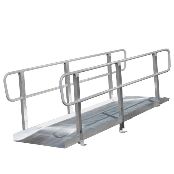 PVI OnTrac Wheelchair Ramp with Handrails  white background