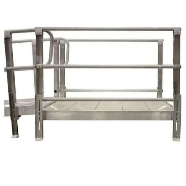 PVI XP Modular Wheelchair Ramp with Handrails on a white background