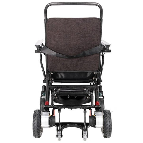 Pegasus Carbon Fiber Folding Electric Wheelchair With Remote Control In Carbon Fiber Frame Back View