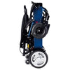 Image of Phoenix Portable and Light Electric Wheelchair in Blue Frame Folded View 