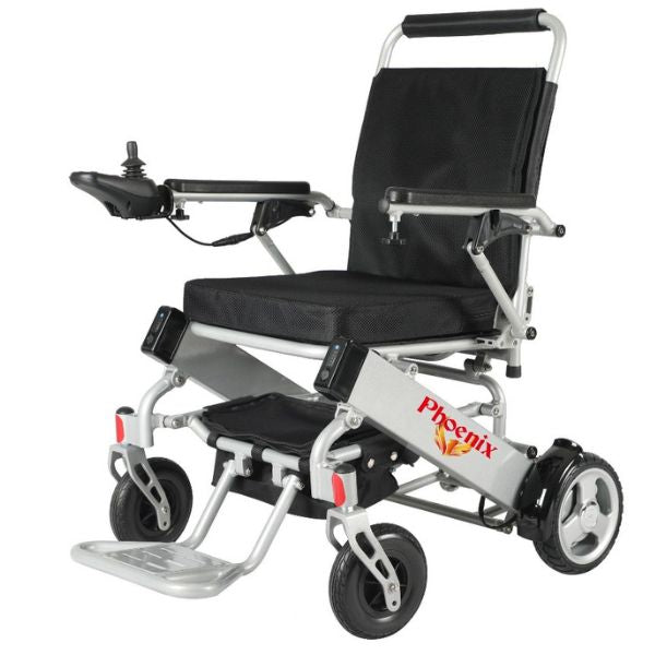 Phoenix Portable and Light Electric Wheelchair in Silver Frame