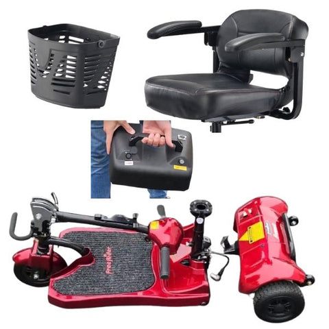 FreeRider USA FR Ascot 3 Bariatric 3-Wheel Scooter Disassembled View