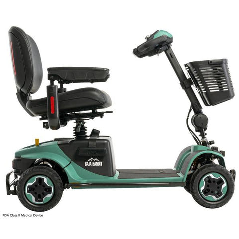 Pride Baja Bandit Full Sized Mobility Scooter Sage Color  Left Side View