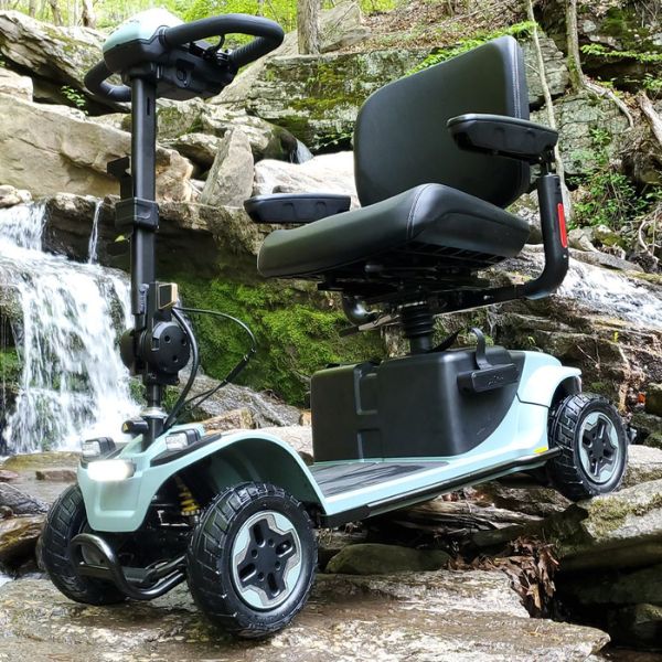 Pride Baja Bandit Full Sized Mobility Scooter Sage Color  Side View 3