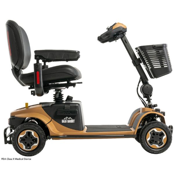 Pride Baja Bandit Full Sized Mobility Scooter Tan Color  Left Side View