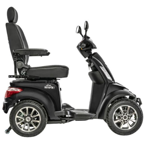 Pride Mobility Baja Raptor 2 4-Wheel Mobility Scooter Black Color Right Side View