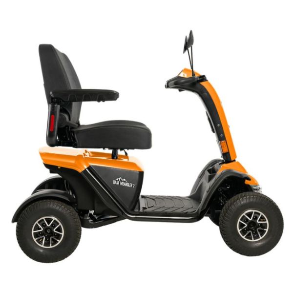 Pride Baja Wrangler 2 Wide Seat Side View Orange
