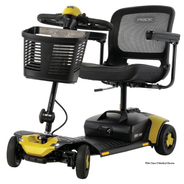 Pride Go-Go Elite Traveller Gen 3 4-Wheel Scooter Chello Color in Left Angle View