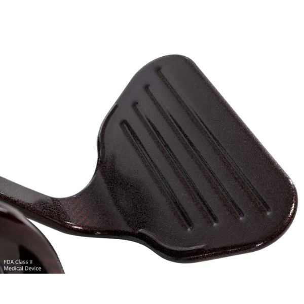 Black footrest on a white background