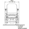 Image of Pride Jazzy Passport Folding Power ChairPride Jazzy Passport Folding Power Chair Width Measurrement