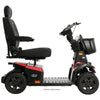 Image of Pride Mobility PX4 4-Wheel Mobility Scooter Red Color Side View