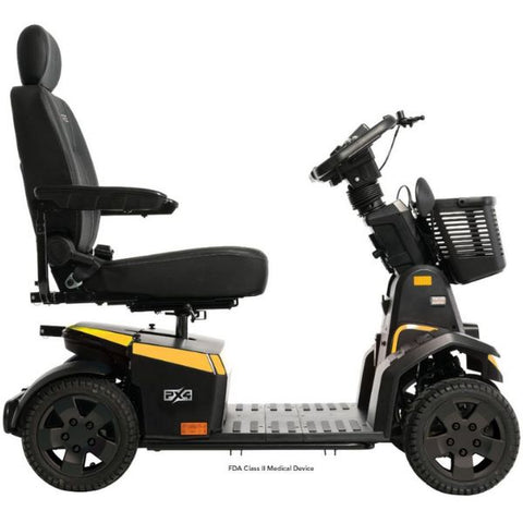 Pride Mobility PX4 4-Wheel Mobility Scooter Sunflower Color  Side View