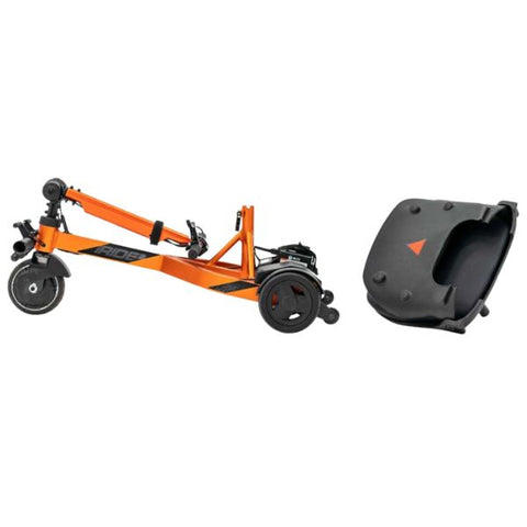 Pride Mobility iRide 2 Ultra Lightweight Scooter Mango Color Disassembled View