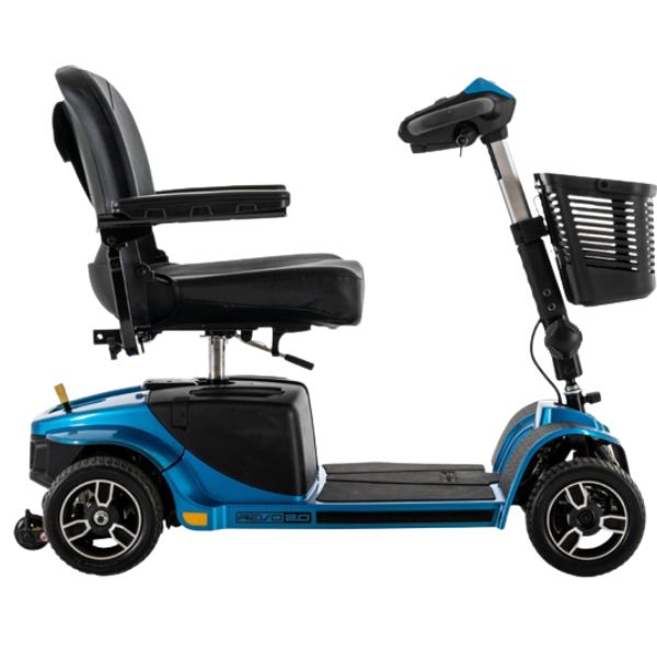 Pride Revo 2.0 4-Wheel Scooter S67 True Blue Side View